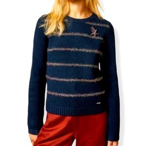 Ted Baker Tintor Color By Numbers Crew Neck Tinsel Sweater